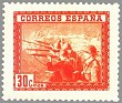 Spain - 1938 - Ejercito - 30 CTS - Rojo - España, Ejercito y Marina - Edifil 849K - En Honor del Ejercito y la Marina - 0